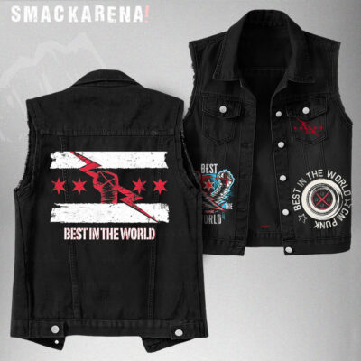 CM Punk Denim Vest – Wrestling Fan Apparel