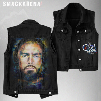 Roman Reigns Denim Vest – Wrestling Fan Apparel