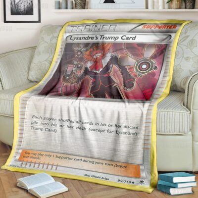 Anime Pokemon Lysandre's Trump Card Blanket And Quilt, Rug, Tumbler   -8I37K-1489
