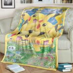 Anime Pokemon Pikachu Generations Blanket And Quilt, Rug, Tumbler   -GXHN4-1342