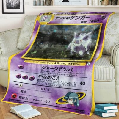 Anime Pokemon Sabrina's Gengar Japanese Blanket And Quilt, Rug, Tumbler   -7CUZV-6923