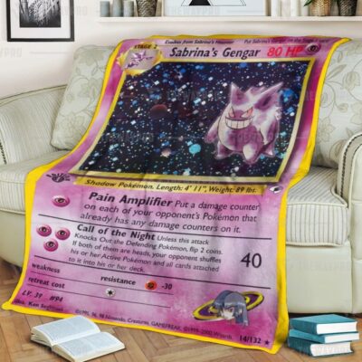 Anime Pokemon Sabrina's Gengar Quilt Blanket And Rug, Tumbler   -GUFEU-2509