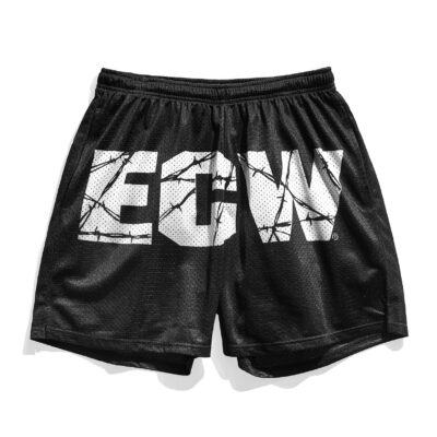 ECW Black Logo Retro Shorts