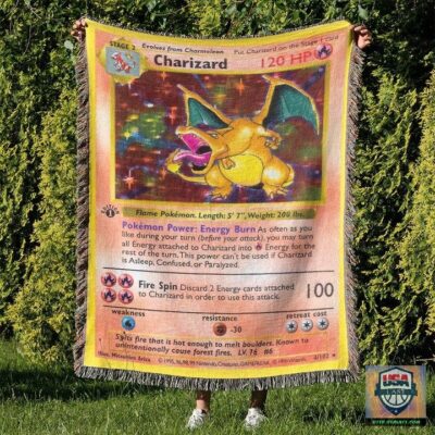 Pokemon Charizard Custom Woven Blanket   -ts-blanket-150822-18