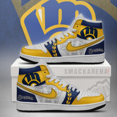 Milwaukee Brewers MLB J1 High Top Shoes