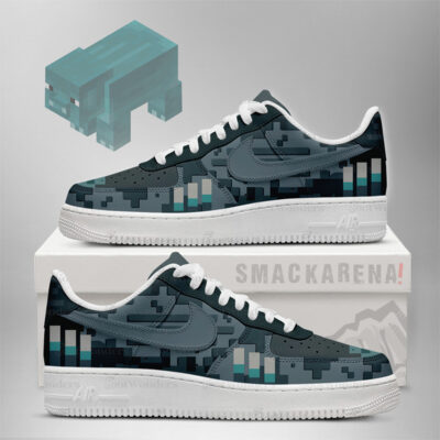 Pig Blue Minecraft AF1 Shoes Version 1