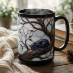 Stained Glass Style Cat Mug
